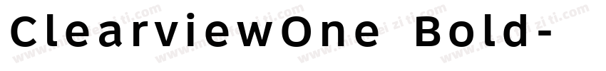 ClearviewOne Bold字体转换